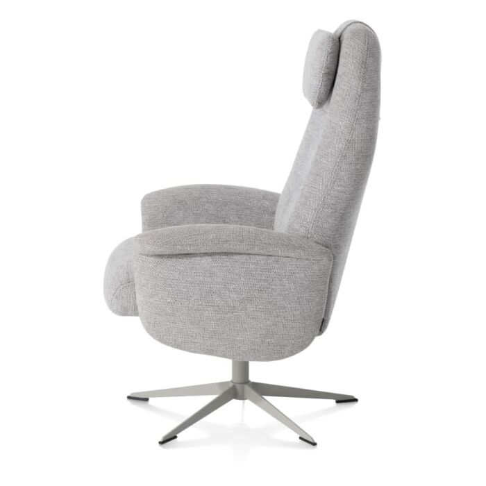 Relaxfauteuil Tonale Incl. Poef Silk Grey Kiezel