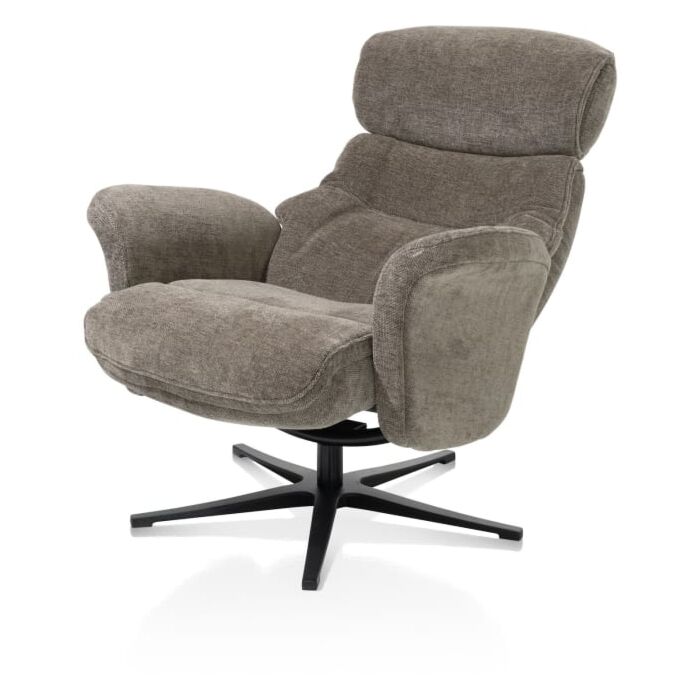 Lazaro, Relaxfauteuil (Incl. Poef) - Stof Livigno - Bruin