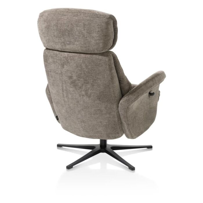 Lazaro, Relaxfauteuil (Incl. Poef) - Stof Livigno - Bruin
