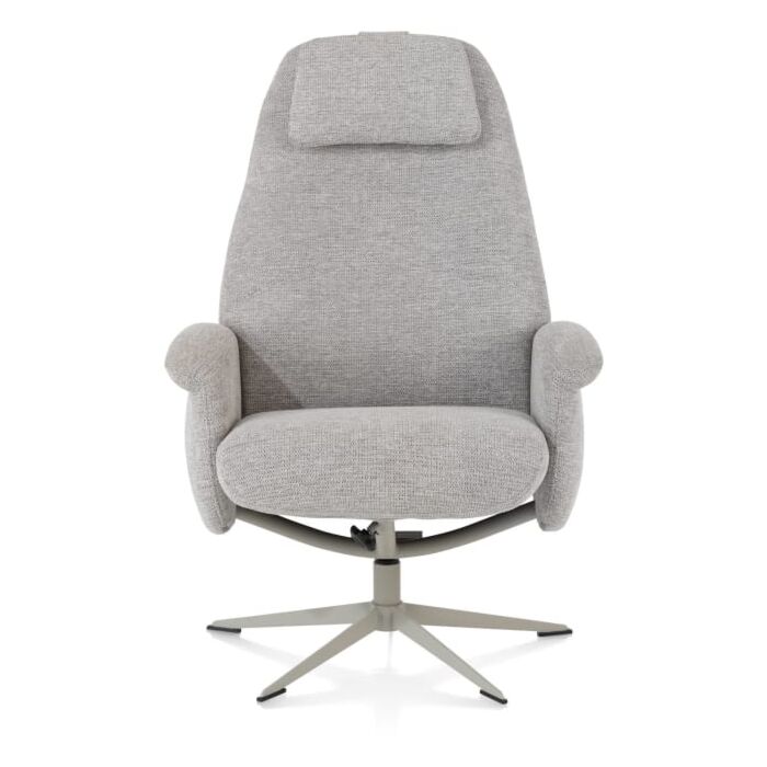 Relaxfauteuil Tonale Incl. Poef Silk Grey Kiezel