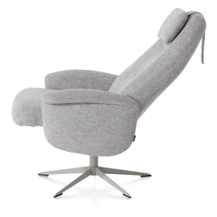 Relaxfauteuil Tonale Incl. Poef Silk Grey Kiezel