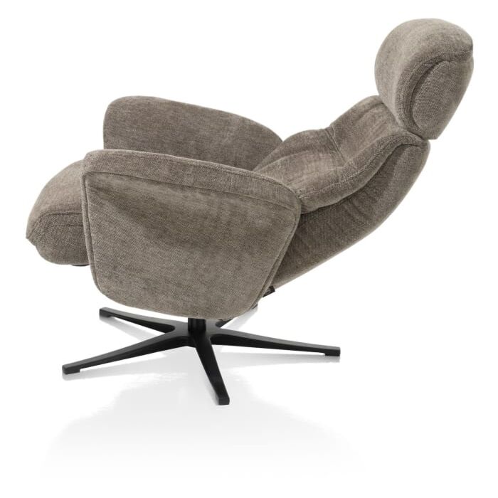 Lazaro, Relaxfauteuil (Incl. Poef) - Stof Livigno - Bruin