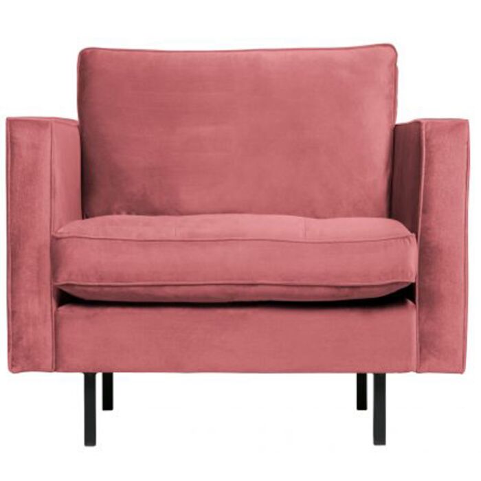BePureHome Fauteuil Rodeo Classic Velvet Pink