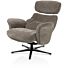 Lazaro, Relaxfauteuil (Incl. Poef) - Stof Livigno - Bruin