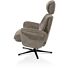 Lazaro, Relaxfauteuil (Incl. Poef) - Stof Livigno - Bruin