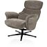 Lazaro, Relaxfauteuil (Incl. Poef) - Stof Livigno - Bruin