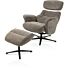 Lazaro, Relaxfauteuil (Incl. Poef) - Stof Livigno - Bruin
