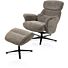Lazaro, Relaxfauteuil (Incl. Poef) - Stof Livigno - Bruin