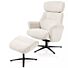  Lazaro, Relaxfauteuil (Incl. Poef) - Stof Livigno - Bruin