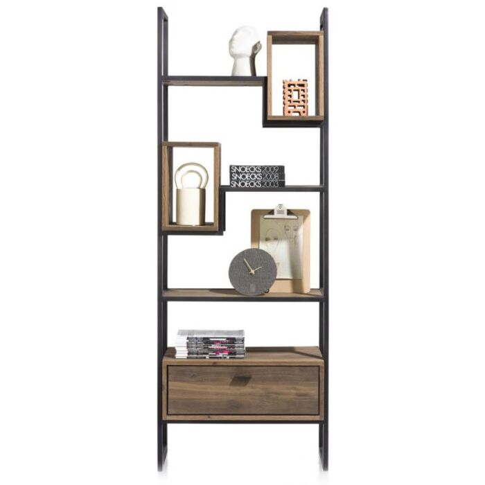 Fresno, Roomdivider 70 Cm - 1-Lade T&T + 2-Boxen + 4-Niches