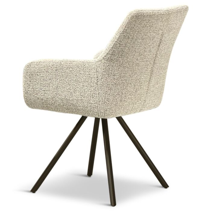 Eetkamerstoel David Beige Poot Anodic Brown