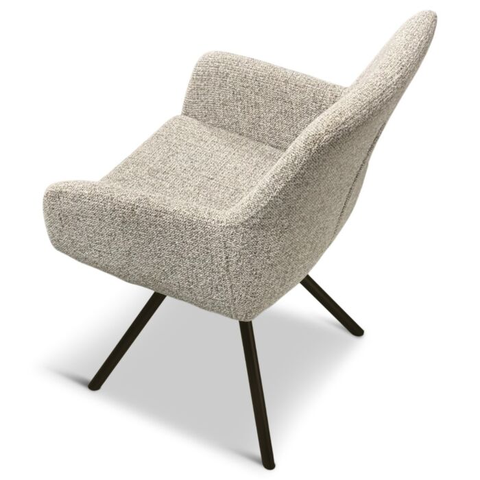 Eetkamerstoel David Beige Poot Anodic Brown