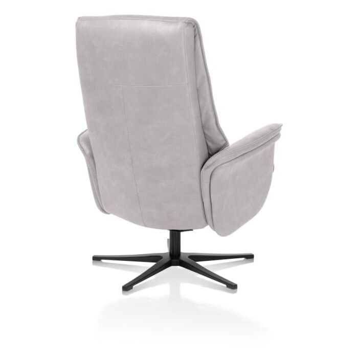 Lotis, Relaxfauteuil (Incl. Poef) - Stof Pala - Lichtgrijs