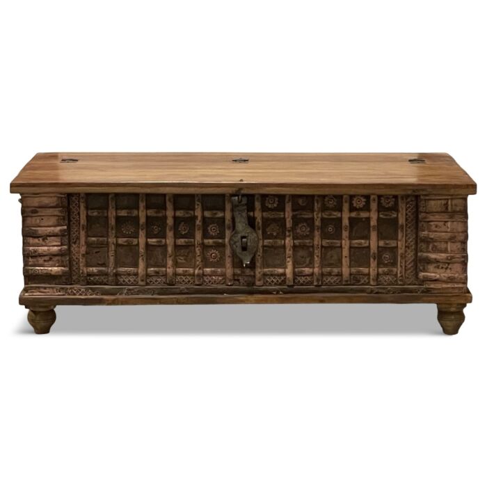 Houten En Metalen Indiase Dekenkist