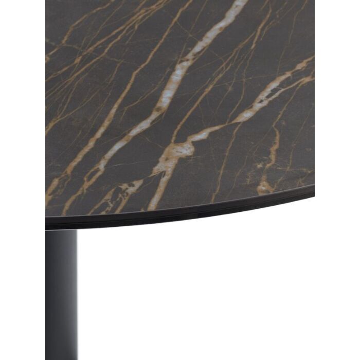 Eettafel Ranara Rond Keramiek Zwart ø130 Cm