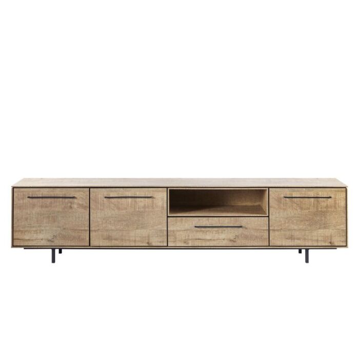 TV-Meubel Rianta houtstructuur/metaal