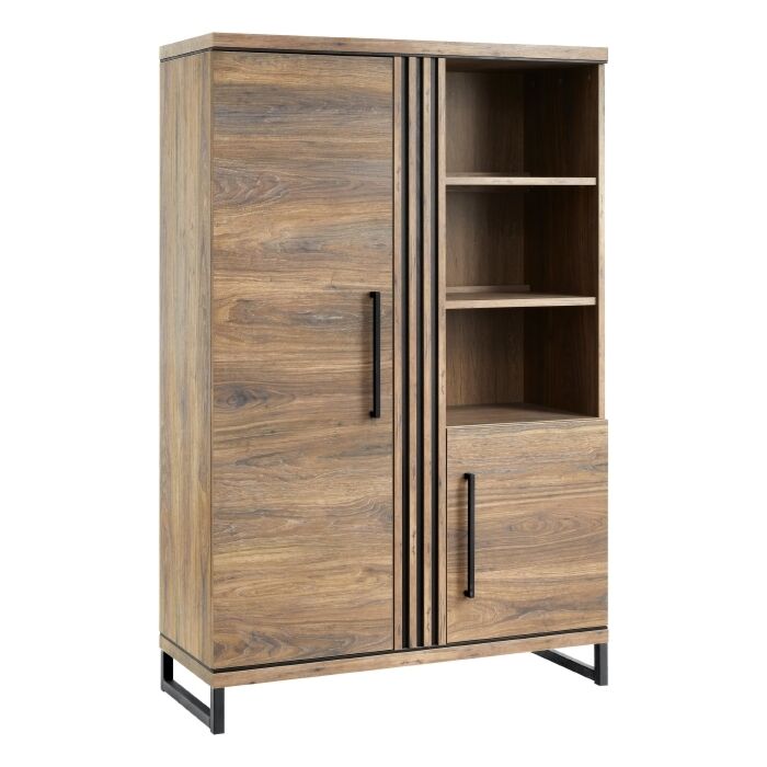 Wandkast Gianta houtstructuur sheesham decor