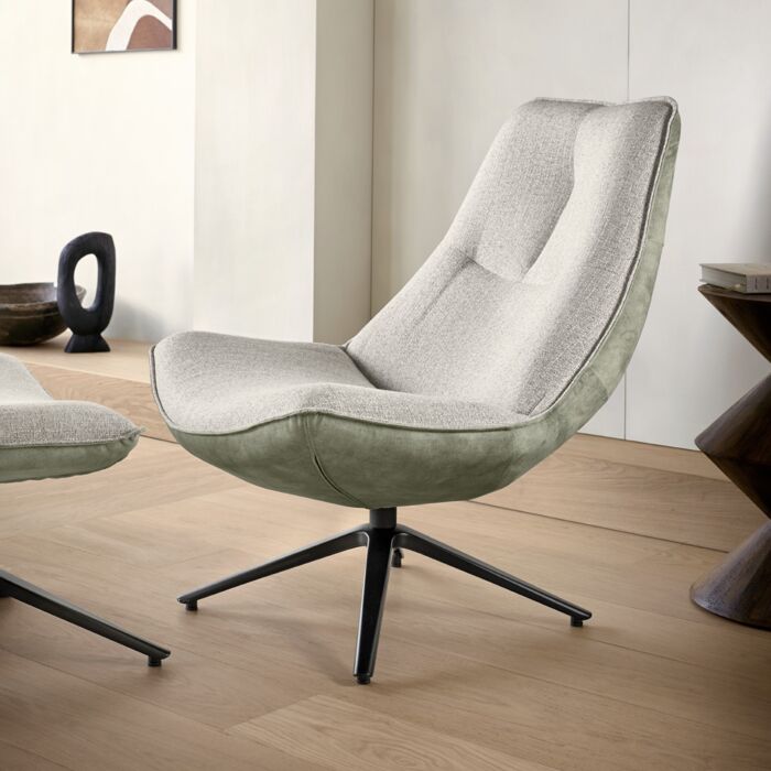Draaifauteuil Monzone beige groen