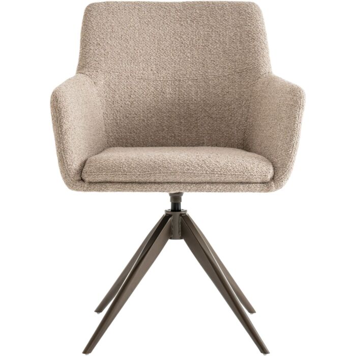 Eetkamerstoel Vinta Beige (metaal bruin)
