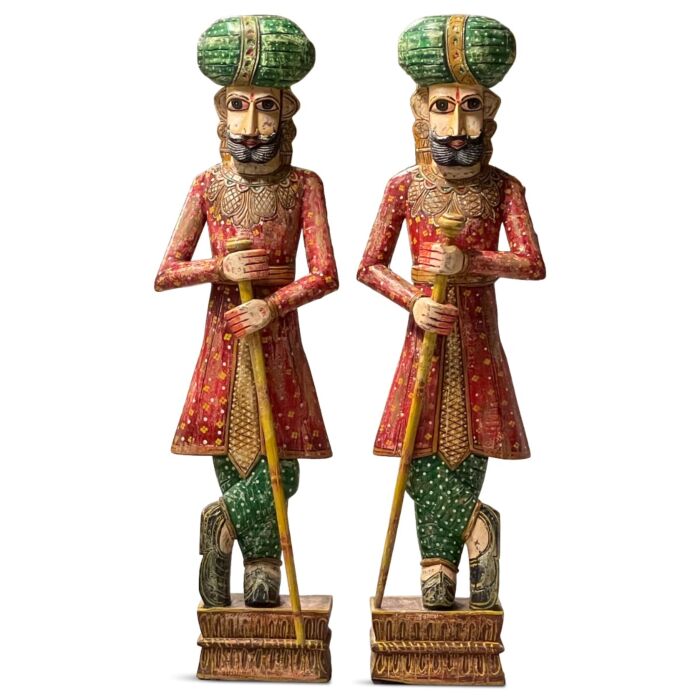 Houten Rode Beeldje India