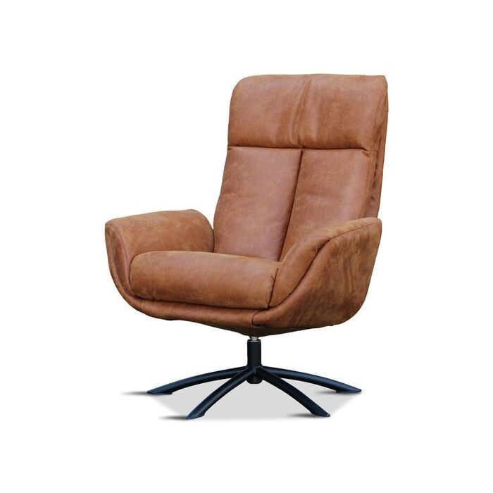 Draaifauteuil Nienke Industrieel Cognac