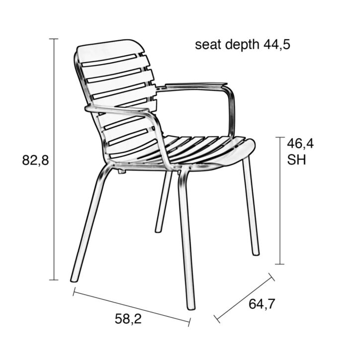 Zuiver Tuin Armstoel Vondel Groen