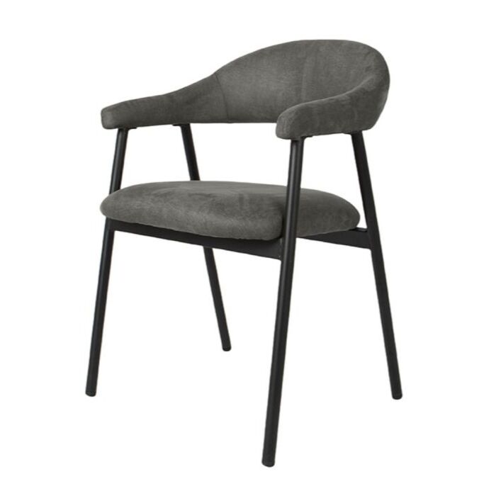 LABEL51 Eetkamerstoel Amaze Antraciet Micro Suede 