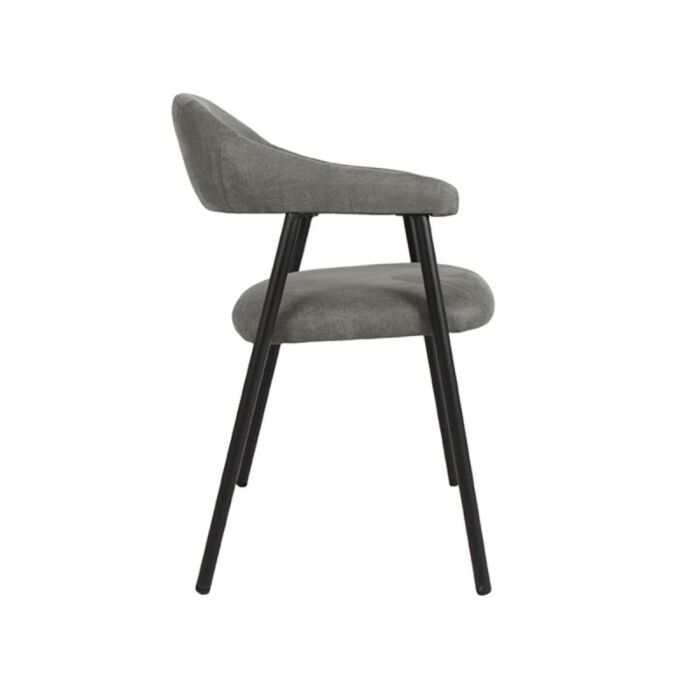 LABEL51 Eetkamerstoel Amaze Antraciet Micro Suede 