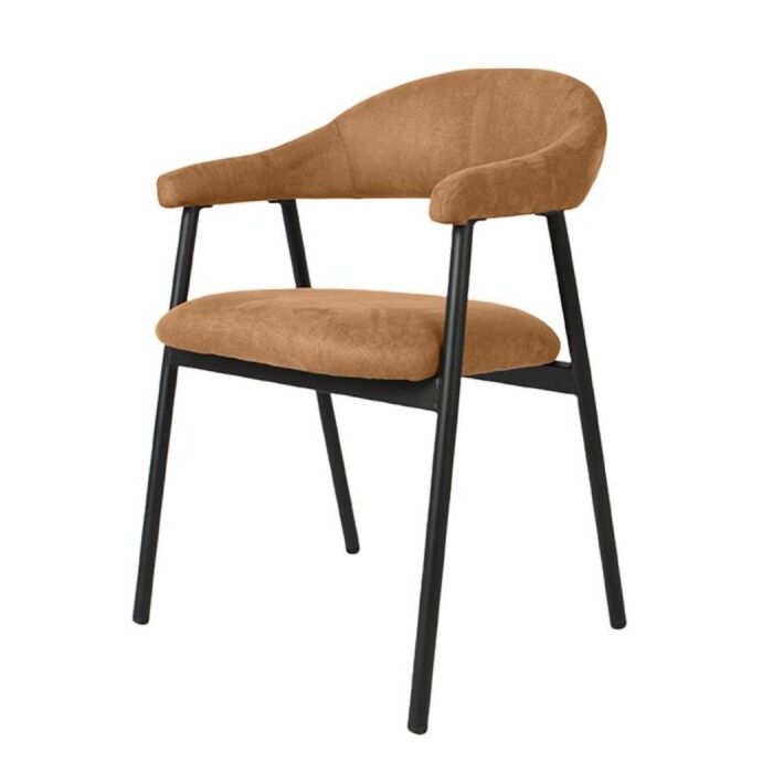 LABEL51 Eetkamerstoel Amaze Cognac Micro Suede