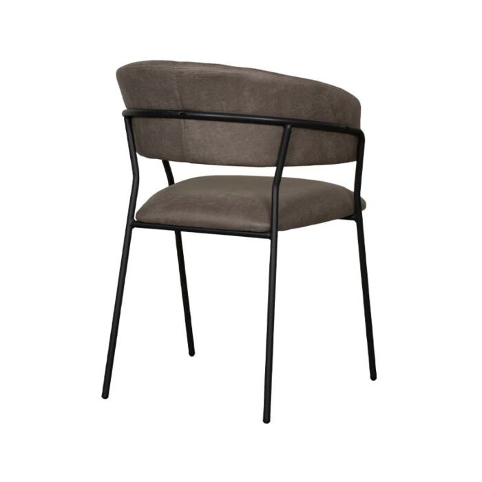 LABEL51 Eetkamerstoel Luuk - Taupe Micro Suede
