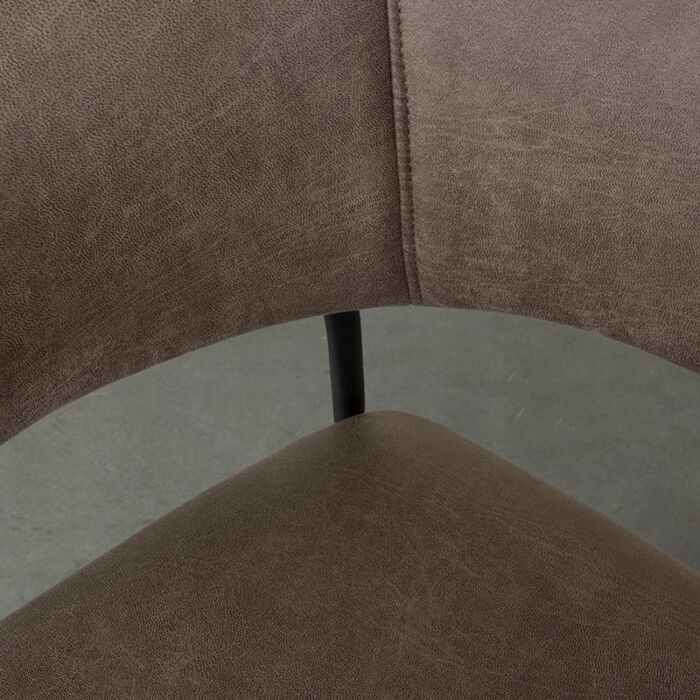 LABEL51 Eetkamerstoel Luuk - Taupe Micro Suede