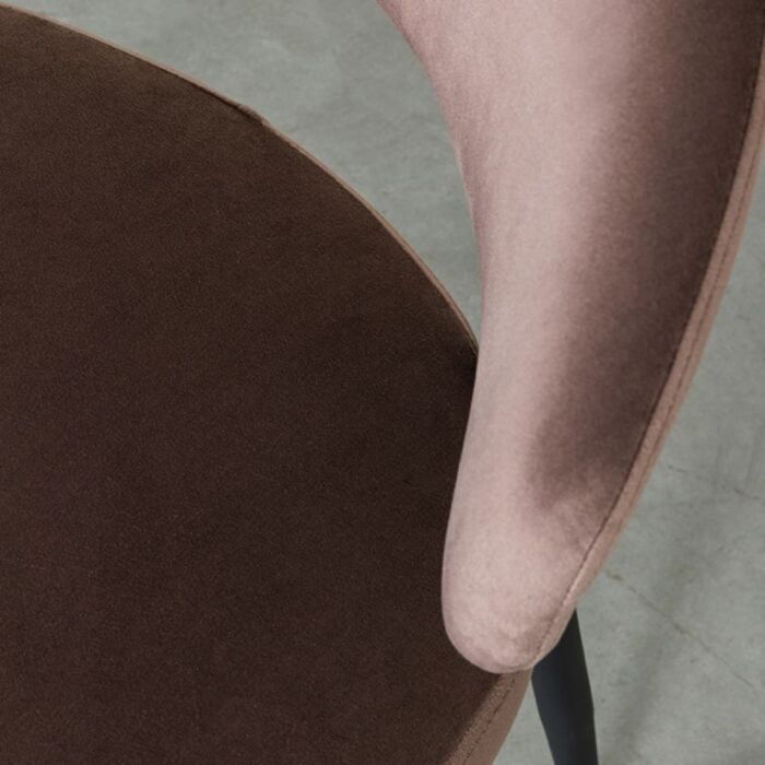 LABEL51 Eetkamerstoel Bliss Taupe Fluweel