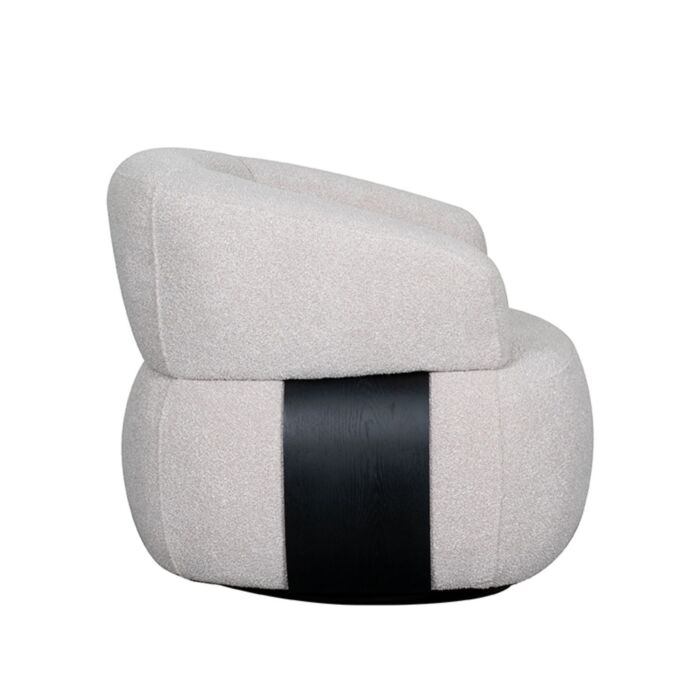 LABEL51 Fauteuil Valenza Boucle Zwart Eiken