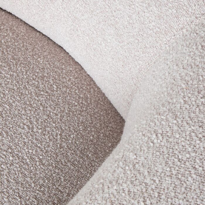 LABEL51 Fauteuil Valenza Boucle Zwart Eiken