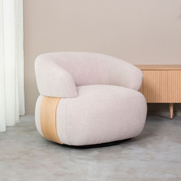 LABEL51 Fauteuil Valenza Boucle Naturel Eiken