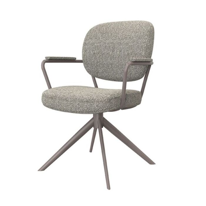 LABEL51 Eetkamerstoel Basel Mushroom Royal Boucle