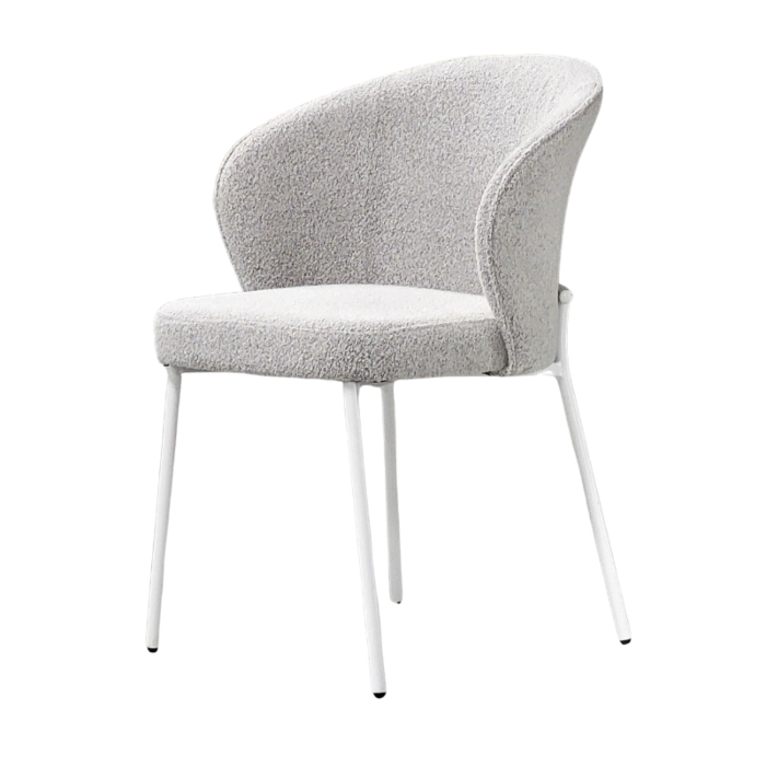 Eetkamerstoel Donna Bouclé Grijs