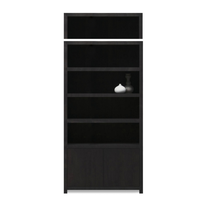 Boekenkasten Set Diamond 4 vaks + TV Kast 120 cm Eiken