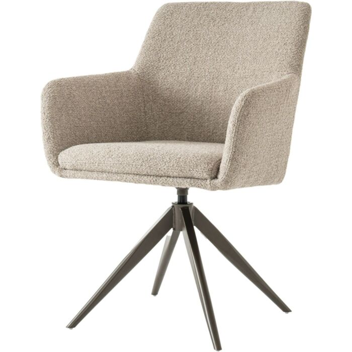Eetkamerstoel Vinta Beige (metaal bruin)