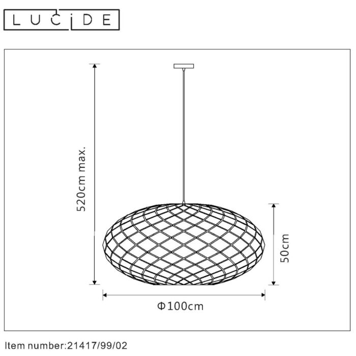 Trendy Hanglamp Wolf Messing Ø100 cm