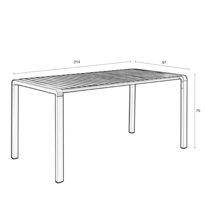 Zuiver Tuintafel Vondel Groen 214cm