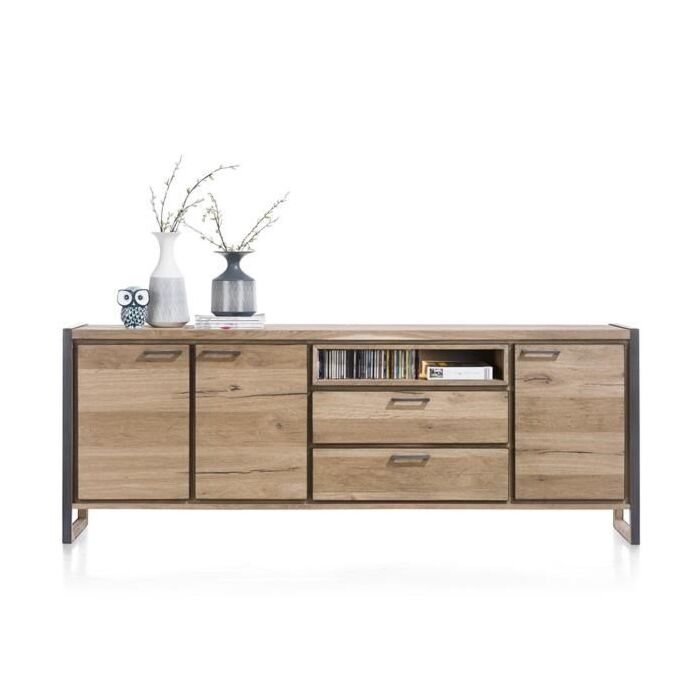 Metalo, Dressoir 240 Cm - 3-Deuren + 2-Laden + 1-Niche (+ LED)