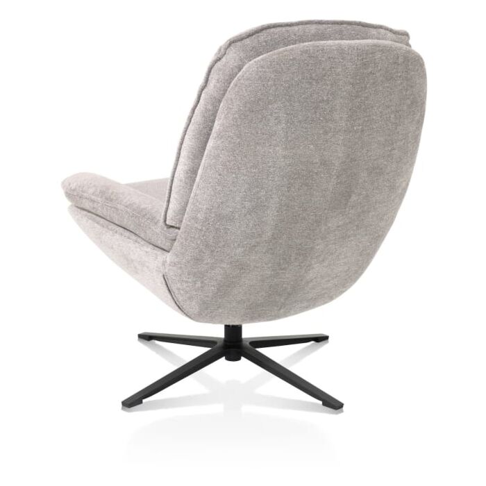 Florence, relaxfauteuil (incl. poef) - stof Enzo - Kiezel