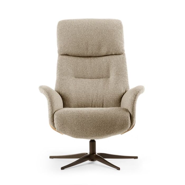 Relaxfauteuil Milas camel onderstel anodic brown 