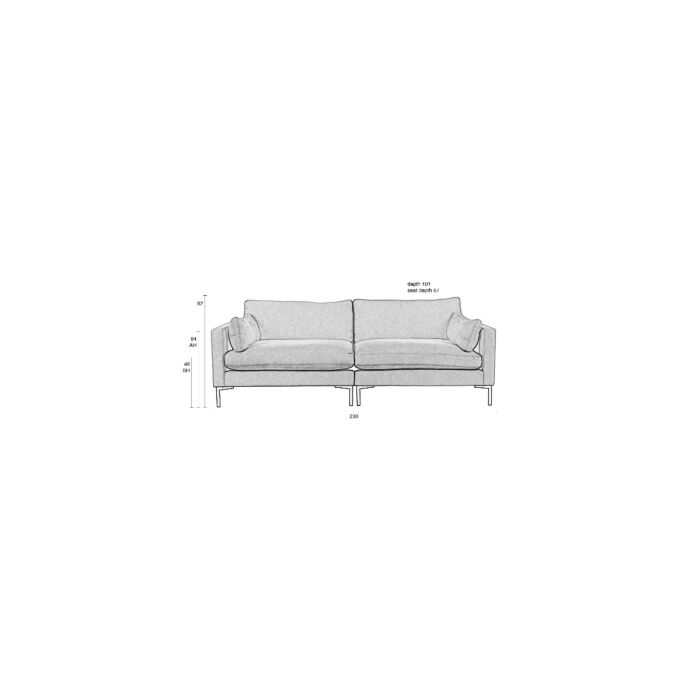 Zuiver Summer Sofa 3-Zits Antraciet