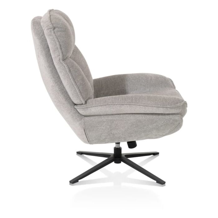 Florence, relaxfauteuil (incl. poef) - stof Enzo - Kiezel