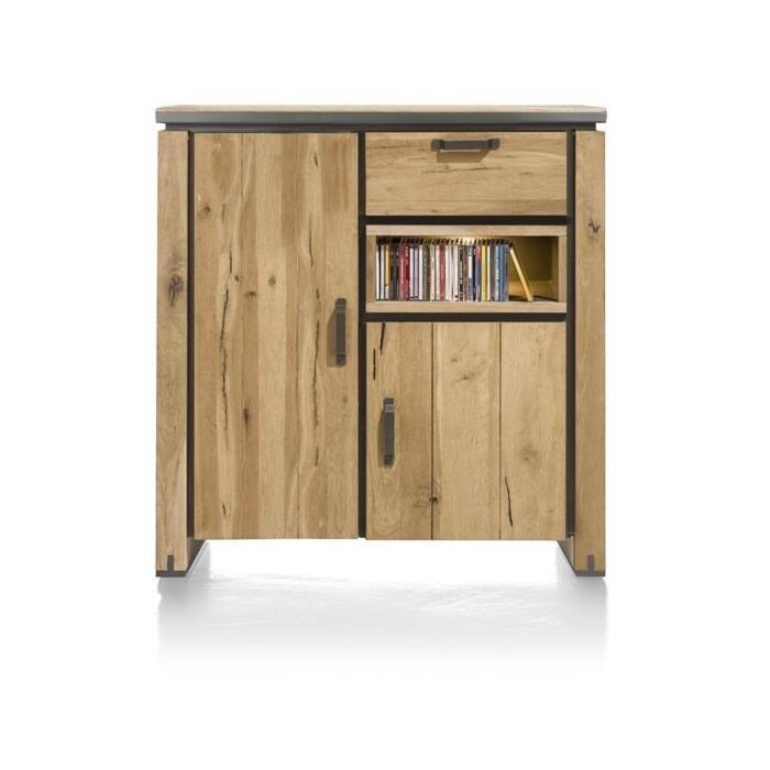 Farmland, Highboard 125 Cm - 2-Deuren + 1-Lade + 1-Niche (+ LED)