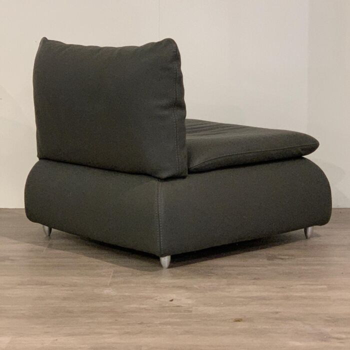 Moderne Fauteuil Anker Leder Grijs