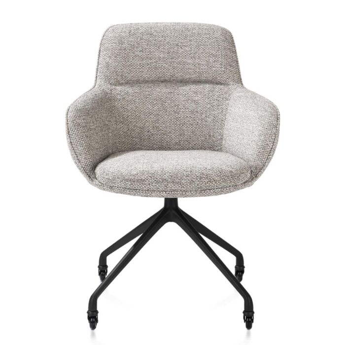Armstoel Mateo Wielen Rough Off Black Bellini Kiezel 