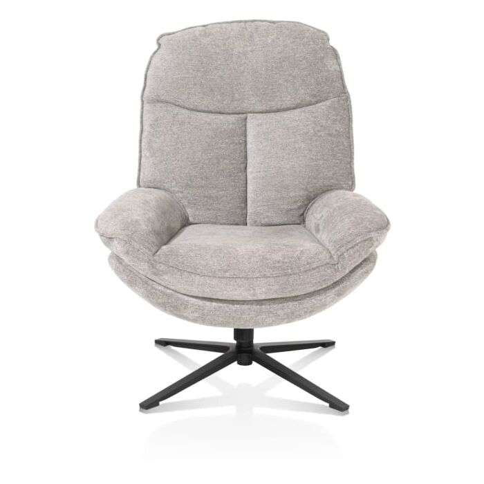 Florence, relaxfauteuil (incl. poef) - stof Enzo - Kiezel